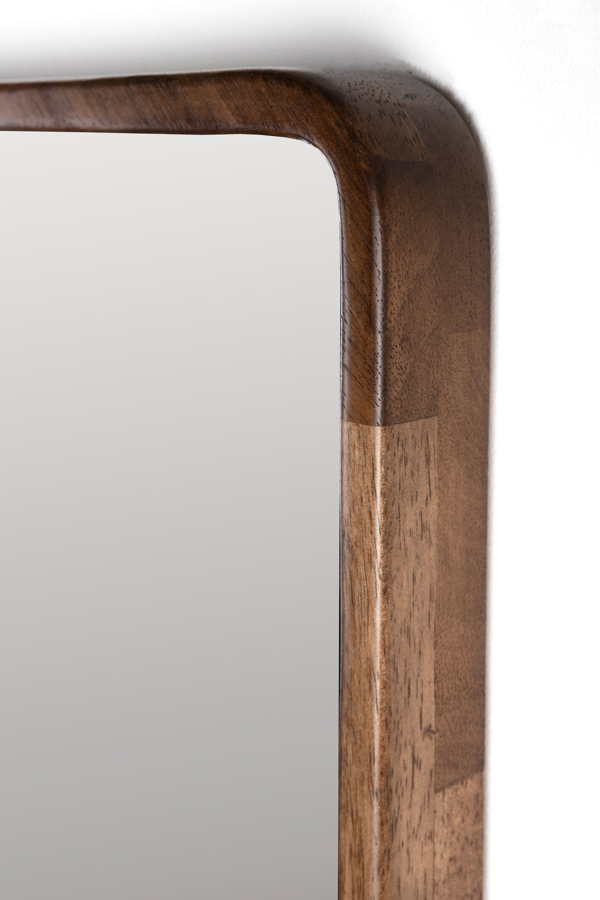 Nyko Brown Wood Rectangle Wall Mirror Large